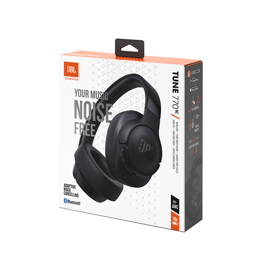 JBL Tune 770NC - Black - Adaptive Noise Cancelling Wireless Over-Ear Headphones - Detailshot 10 image number null